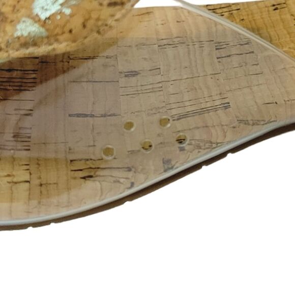 Vaneli Bysy Multi Color Lucite Sides Cork Slip-on Sandal Size 10 - Picture 7 of 9